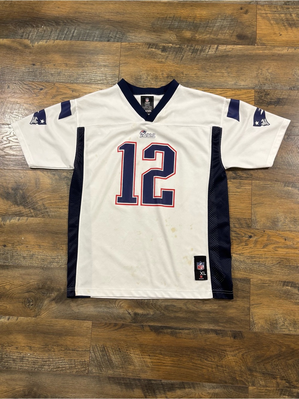 NFL Patriots Tom Brady #12 football jersey